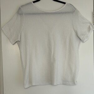 Elegant White Mesh Top XL- XXL